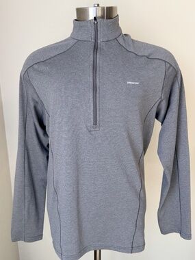 Patagonia Capilene 3 Midweight Polartec Gray 1/4 Zip Men's Sz M Hiking Outdoors